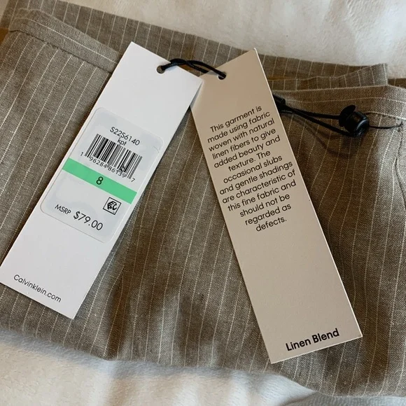 NWT CALVIN KLEIN Pinstripe Pencil Skirt - Picture 7 of 12